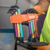 imageKlein Tools BLS18 Hex Key Wrench Set Color Coded SAE and Metric HeatTreated LStyle Long Arm and Ball End 116Inch to 38Inch and 15 mm to 10 mm 18PieceSAE  Metric