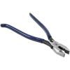 imageKlein Tools D2017CST Ironworker Pliers Spring Loaded Side Cutters Twists and Cuts Annealed Rebar Tie Wire Heavyduty Knurled Jaws 9Inch LongIronworkerPlasitc Dipped Handle