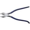 imageKlein Tools D2017CST Ironworker Pliers Spring Loaded Side Cutters Twists and Cuts Annealed Rebar Tie Wire Heavyduty Knurled Jaws 9Inch LongIronworkerPlasitc Dipped Handle