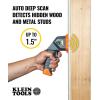 imageKlein Tools ESF150LL Electronic Stud Finder with CrossLine Lasers Bubble Level Laser Class 3R 5mW 15Foot in All Directions for Wood and Metal Studs LED and Audio Alert Batteries Included