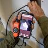 imageKlein Tools ET16 Borescope 9 mm 10Foot Armored Waterproof Gooseneck Snake LED Lights Endoscope Digital Inspection Camera for Android PhonesUSB Connection