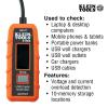 imageKlein Tools ET910 USB Power Meter and Tester USBA Digital Meter for Voltage Current Capacity Energy Resistance Max CurrentElectric Circuit Testing Device