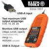 imageKlein Tools ET910 USB Power Meter and Tester USBA Digital Meter for Voltage Current Capacity Energy Resistance Max CurrentElectric Circuit Testing Device