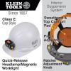 imageKlein Tools Hard Hat NonVented Cap Style Padded SelfWicking OdorResistant Sweatband Tested up to 20kVWhite