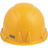 imageKlein Tools Hard Hat NonVented Cap Style Padded SelfWicking OdorResistant Sweatband Tested up to 20kVYellow
