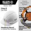 imageKlein Tools Hard Hat NonVented Cap Style Padded SelfWicking OdorResistant Sweatband Tested up to 20kVYellow