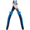 imageKlein Tools J200048 Pliers Made in USA Diagonal Cutting Pliers with Angled Head HeavyDuty to Cut ACSR Screws Nails and most Hardened Wire 8Inch8Inch