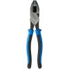 imageKlein Tools J20009NECRTP Side Cutter Linemans Pliers Made in USA with Tape Pulling and Wire Crimping High Leverage 9InchCuts