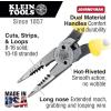 imageKlein Tools J2078CR Needle Nose Pliers Made in USA AllPurpose Linesman Pliers for Crimping Looping Cutting Stripping Crimping ShearingSpring Loaded