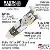 imageKlein Tools J2159CRTP Side Cutting Pliers Made in USA 9Inch Journeyman High Leverage Hybrid Pliers with Crimper Fish Tape Puller and Wire Stripper9Inch with Tape Puller