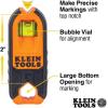 imageKlein Tools MSF100 Magnetic Stud Finder and Level Compact Wood and Metal Detector with Bubble Vial for Accurate Markings Felt Pad BackingPack of Two
