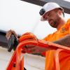 imageKlein Tools PJSFM1 Cordless Rechargeable Fan with USBC Charging Cord and Multiple Mounting Options Perfect for the Jobsite7Inch
