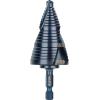 imageKlein Tools QRSTSPRO Premium 3Piece Electricians Step Bit Set with Cutting Oil Modular Case Impact Rated Quick Release Double Spiral FlutesQuick Release