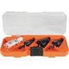 imageKlein Tools QRSTSPRO Premium 3Piece Electricians Step Bit Set with Cutting Oil Modular Case Impact Rated Quick Release Double Spiral FlutesQuick Release