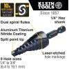 imageKlein Tools QRSTSPRO Premium 3Piece Electricians Step Bit Set with Cutting Oil Modular Case Impact Rated Quick Release Double Spiral FlutesQuick Release