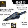 imageKlein Tools QRSTSPRO Premium 3Piece Electricians Step Bit Set with Cutting Oil Modular Case Impact Rated Quick Release Double Spiral FlutesQuick Release