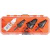 imageKlein Tools QRSTSPRO Premium 3Piece Electricians Step Bit Set with Cutting Oil Modular Case Impact Rated Quick Release Double Spiral FlutesQuick Release