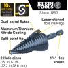 imageKlein Tools QRSTSPRO Premium 3Piece Electricians Step Bit Set with Cutting Oil Modular Case Impact Rated Quick Release Double Spiral FlutesQuick Release
