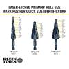 imageKlein Tools QRSTSPRO Premium 3Piece Electricians Step Bit Set with Cutting Oil Modular Case Impact Rated Quick Release Double Spiral FlutesQuick Release
