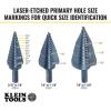 imageKlein Tools QRSTSPRO Premium 3Piece Electricians Step Bit Set with Cutting Oil Modular Case Impact Rated Quick Release Double Spiral FlutesStandard