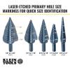 imageKlein Tools QRSTSPRO Premium 3Piece Electricians Step Bit Set with Cutting Oil Modular Case Impact Rated Quick Release Double Spiral FlutesStandard