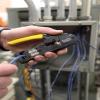imageKlein Tools VDV226107 Compact Ratcheting Modular Data Cable Crimper  Wire Stripper  Wire Cutter CAT6 CAT5 CAT3 FlatSatin Voice Cable