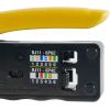 imageKlein Tools VDV226107 Compact Ratcheting Modular Data Cable Crimper  Wire Stripper  Wire Cutter CAT6 CAT5 CAT3 FlatSatin Voice Cable