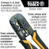 imageKlein Tools VDV226817 Modular Installation Kit Ratcheting CrimperStripper RJ11RJ45 Plugs CAT5e Connector for VoiceDataVideo
