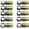 imageKlein Tools VDV812606 FConnector for RG66Q Coaxial Cable Universal Compression Connectors Male Professional Grade 10Pack10Pack