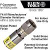 imageKlein Tools VDV812606 FConnector for RG66Q Coaxial Cable Universal Compression Connectors Male Professional Grade 10Pack10Pack