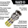 imageKlein Tools VDV813607 Universal BNC Compression Coax Connector for RG66Q Coaxial Cables Male 10PackBNC  RG66Q  Universal  35 Pack