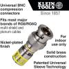 imageKlein Tools VDV813607 Universal BNC Compression Coax Connector for RG66Q Coaxial Cables Male 10PackBNC  RG66Q Male  10 Pack