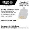 imageKlein Tools VDV826704 Modular Data Plug for CAT6A and Larger Diameter CAT6 Indoor or Outdoor Ethernet Cable 50 Pack100Pack