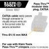 imageKlein Tools VDV826704 Modular Data Plug for CAT6A and Larger Diameter CAT6 Indoor or Outdoor Ethernet Cable 50 Pack50Pack