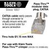 imageKlein Tools VDV826705 Modular Data Plug for CAT6A Shielded Cable and Larger Diameter CAT6 Indoor or Outdoor Ethernet Cable 50Pack50Pack