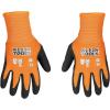 imageKlein Tools Winter Work Gloves Knit Dipped ANSI A1 Cut Resistant Gloves Sandy Latex Coated FleeceLined Touchscreen Capable