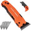 imageKlein Tools 44304 Folding FLICKBLADE Utility Knife Compact Removable Impact Driver 14Inch Nut Driver and 2 Phillips BitFlickblade w Scraper