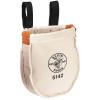 imageKlein Tools 5142 Heavy Tool Bag No 8 Canvas Utility Bag Reinforced with Rope and Tanned Leather Loop Belt Connection