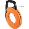 imageKlein Tools 56334 Electrical Fish Tape Steel Wire Puller with Double Loop Tip Optimized Housing and Handle for Heavy Duty Wire Pulls 240FootStainless Steel