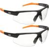 imageKlein Tools 60171 Safety Glasses PPE Protective Eyewear with Semi Frame Scratch Resistant and AntiFog Clear Lens 2PackClear Lens