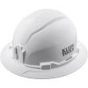 imageKlein Tools 60249 Hard Hat NonVented Full Brim Style Padded SelfWicking OdorResistant Sweatband Tested up to 20kV BlueWhite