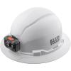imageKlein Tools 60406RL Hard Hat Rechargeable Headlamp Nonvented Full Brim Style Padded SelfWicking OdorResistant Sweatband Tested up to 20kV White