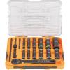 imageKlein Tools 65240 KNECT Impact DeepWell Flip Socket and LowProfile Pass Through Socket Set SAE 20Piece MODbox Case 14Inch and 38Inch DriveMetric  SAE Socket Set