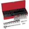 imageKlein Tools 65500 14Inch Drive Socket Wrench Set with Spinner Handle Ratchet and 2 Extensions Case Included 13Piece20Piece