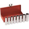 imageKlein Tools 65500 14Inch Drive Socket Wrench Set with Spinner Handle Ratchet and 2 Extensions Case Included 13Piece8Piece