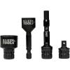 imageKlein Tools 65KADPM KNECT M Impact Socket Adapter Set 4 Adapters for 38Inch Drive Tools Flip Sockets and Impact Drivers Compatible with KNECT S and M SystemsS 14Inch
