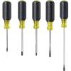 imageKlein Tools 80031 Screwdriver Set Made in USA 5Piece Kit Includes 2 Slotted 2 Phillips and 1 Square Tip Screwdriver Cushion Grip Comfort