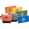 imageKlein Tools 80056 Tool Bag Storage Kit 1680d StandUp and Canvas Zipper Pouches Assorted Colors 6Piece6Piece