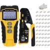 imageKlein Tools 80072 RJ45 Cable Tester Kit with LAN Scout Jr 2 Coax Crimper  Stripper  Cutter Tool and 50Pack PassThru Modular Data PlugsCable Tester Kit