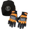 imageKlein Tools 80157 2Piece Work Gloves and Winter Hat Set Features Large Thinsulate Thermal Gloves and Heavy Knit Hat with Vintage Logo